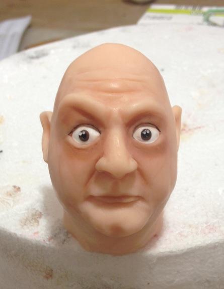 Uncle Fester’s head in progress