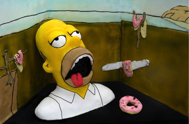 Homer Simpson Cake