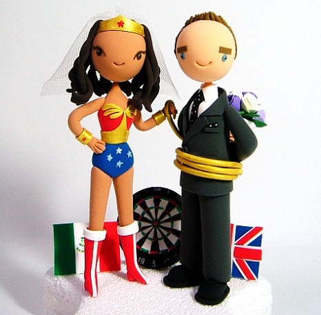 Wonder Woman Wedding Cake Topper