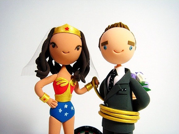 Wonder Woman Wedding Cake Topper