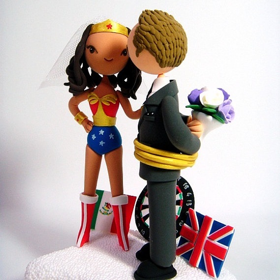 Wonder Woman Wedding Cake Topper