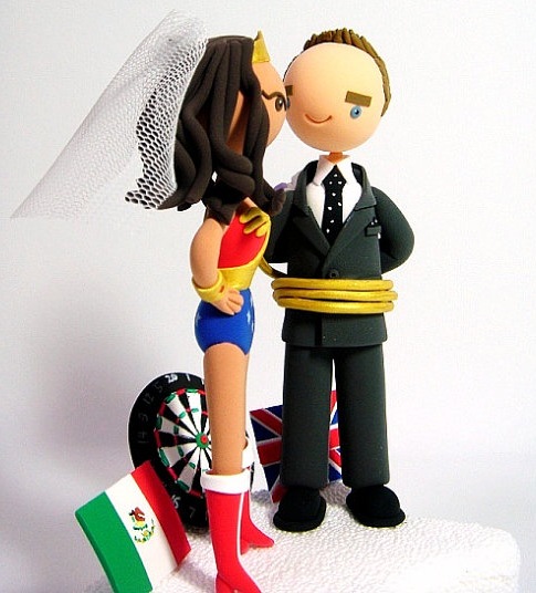 Wonder Woman Wedding Cake Topper