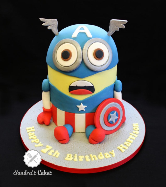 Captain America Minion Cake