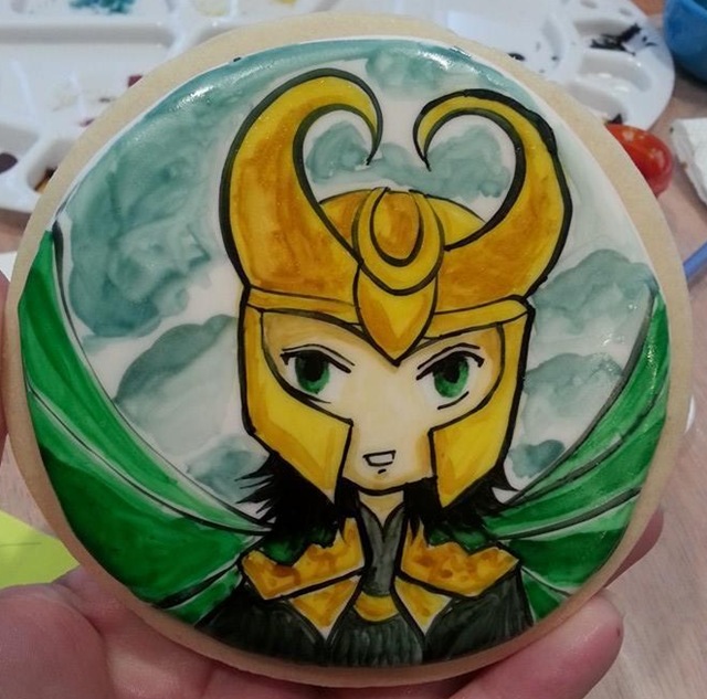 Hand Painted Loki Cookie 