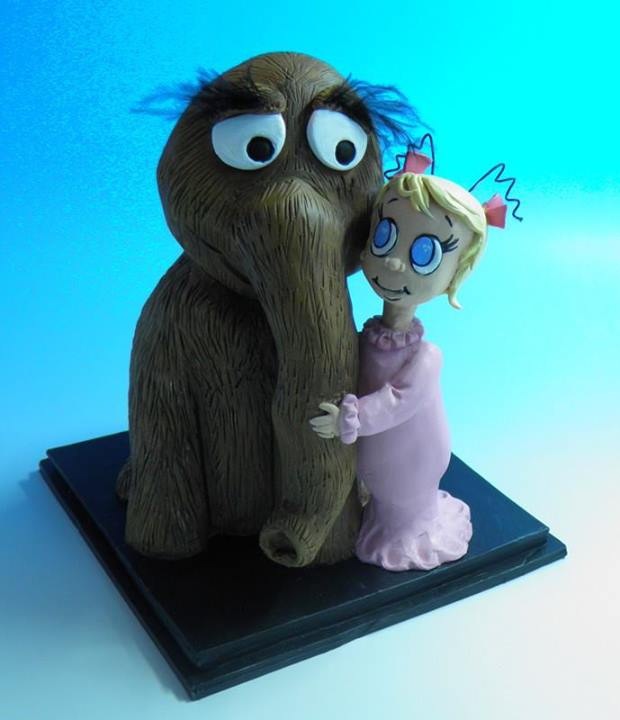 Snuffleupagus and Cindy Lou Who Wedding Cake Topper