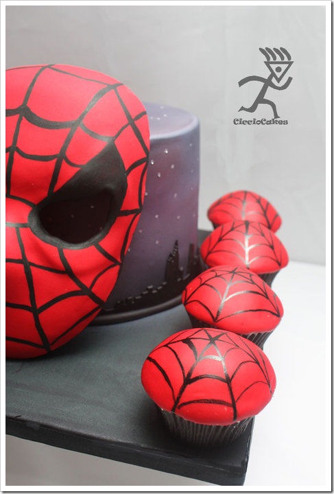 Spider-Man Cake and Cupcakes