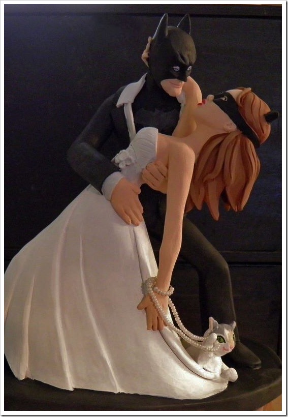 Batman and Catwoman Wedding Cake Topper