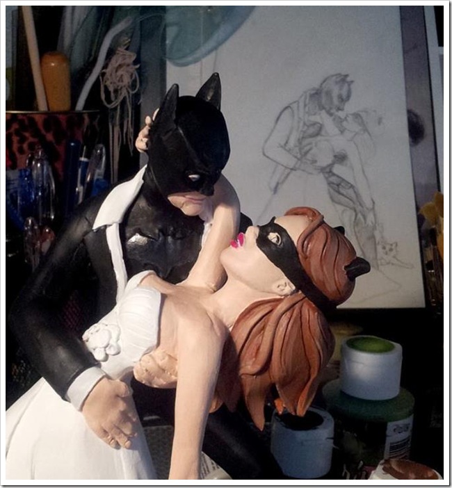 Batman and Catwoman Wedding Cake Topper