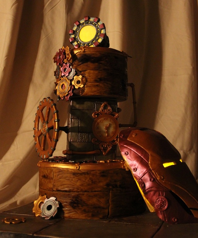 Steampunk Iron Man Cake