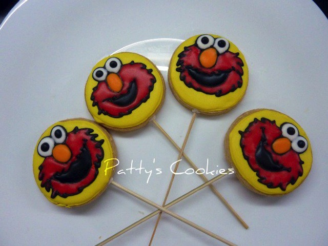 Elmo Cookie Pops