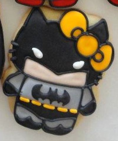 Hello Kitty Batgirl Cookie