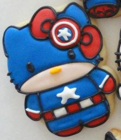 Hello Kitty Captain America Cookie