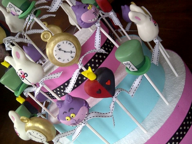 Alice in Wonderland Cake Pops