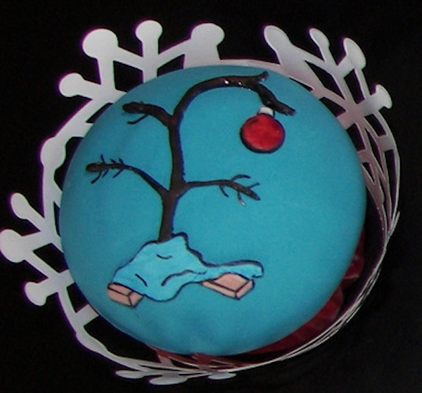 Charlie Brown Christmas Tree Cupcake