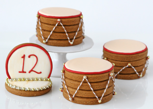 Twelve Drummers Drumming Cookies