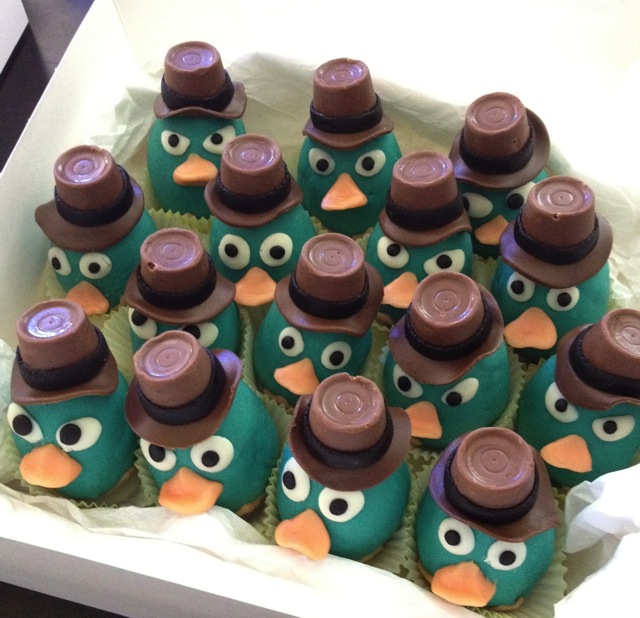Perry the Platypus Cake Pops