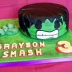 Cute Hulk Cake and Cupcakes