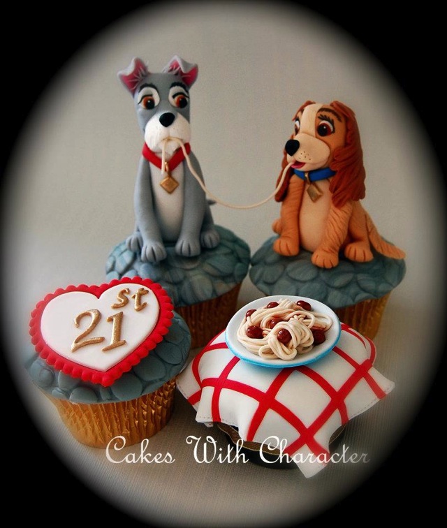 Lady and the Tramp Cupcakes 