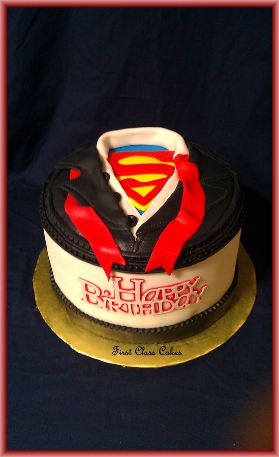 Superman Shirt Cake