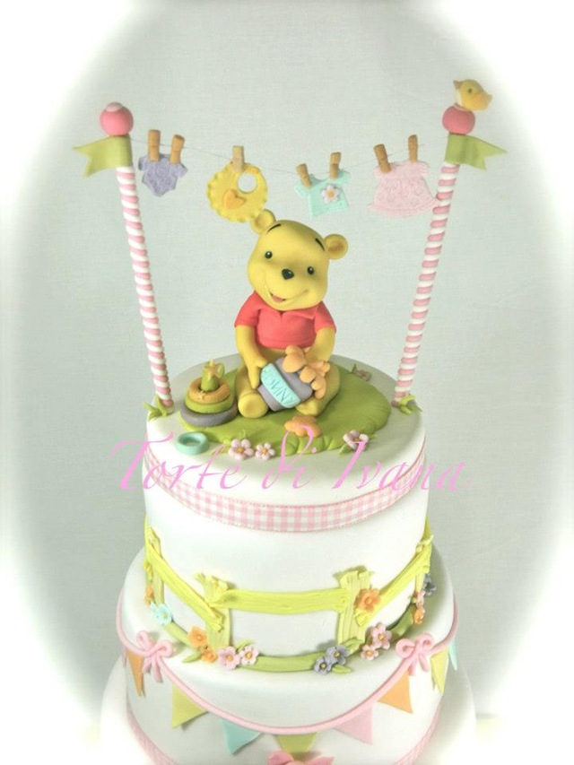 Winnie the Pooh Baptism Cake