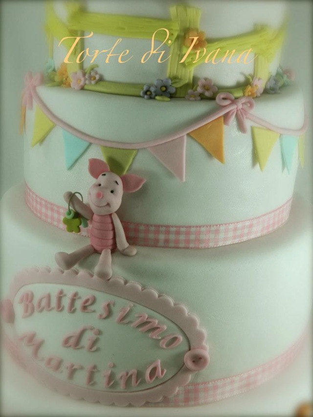 Winnie the Pooh Baptism Cake