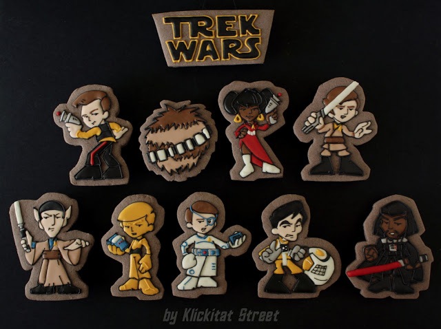 Star Wars & Star Trek Mashup Cookies