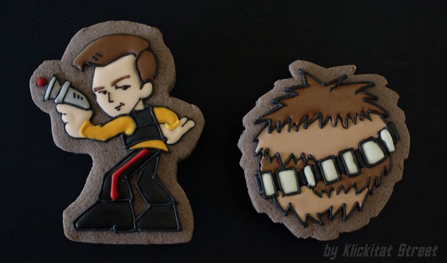 Kirk/Han Solo & Tribble Chewbacca Cookies