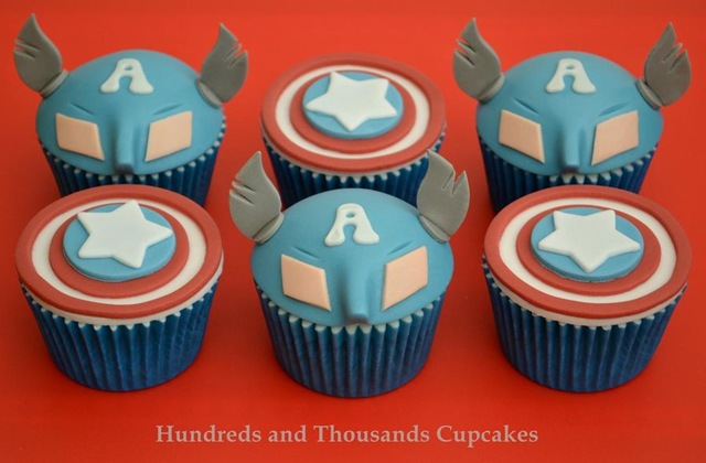 Captain America Cupcakes