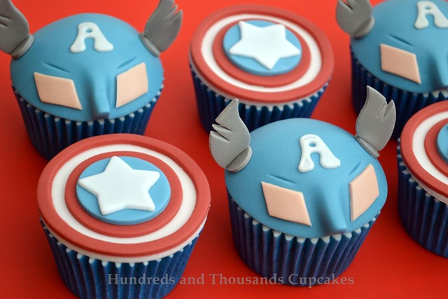 Captain America Cupcakes