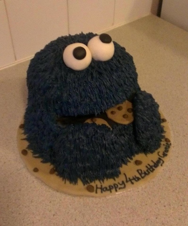 Cookie Monster Cake    