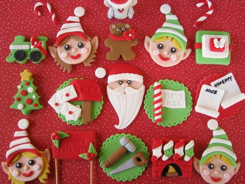 Santa Cupcake Toppers