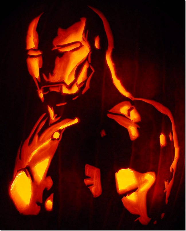 Iron Man Pumpkin Carving