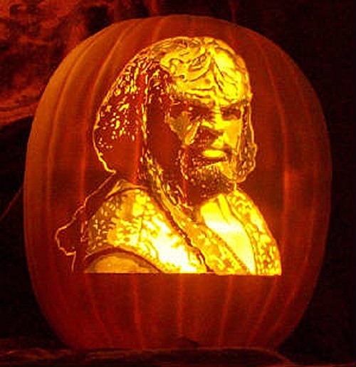 Worf Pumpkin Carving