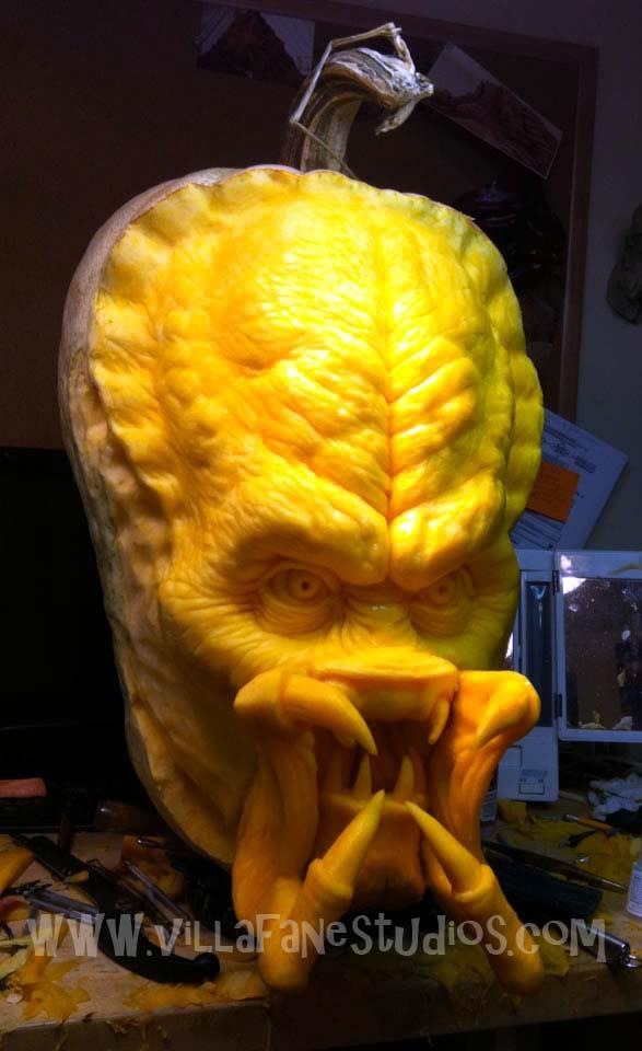 Predator Pumpkin Carving