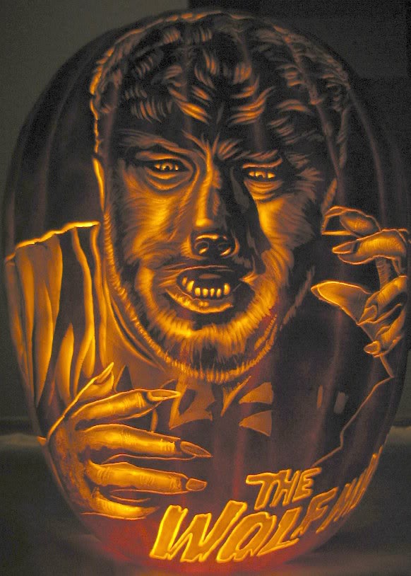 Wolf Man Pumpkin Carving