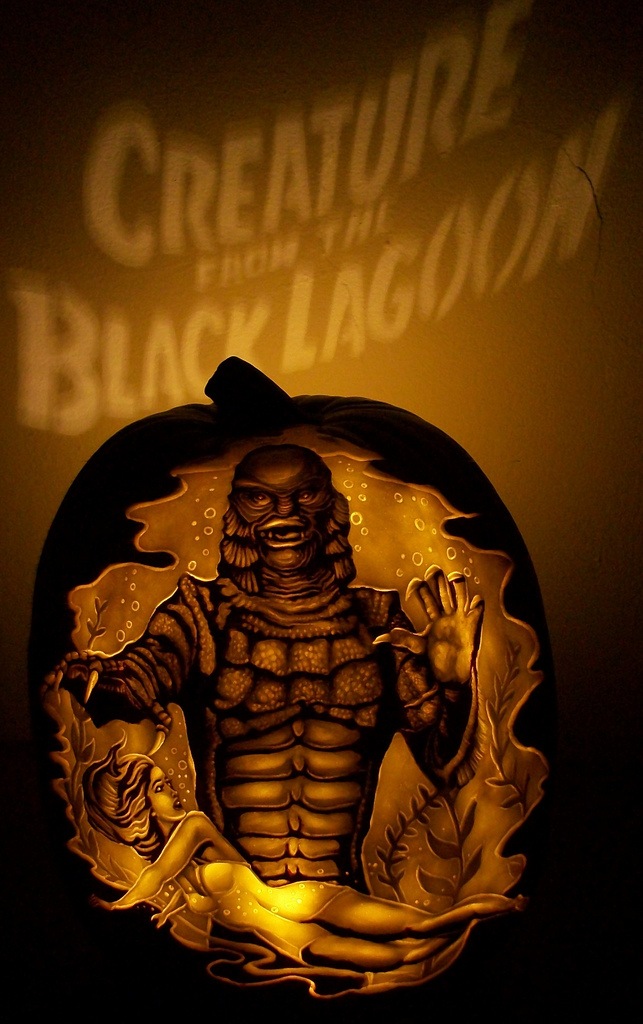 Fantastic Creature From The Black Lagoon Pumpkin Carvings Between The