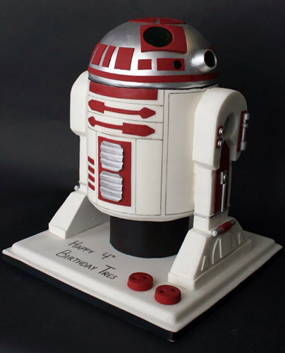Red R2-D2 Cake
