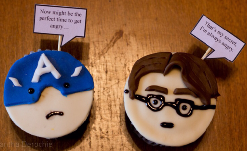 Captain America & Bruce Banner Cupcakes