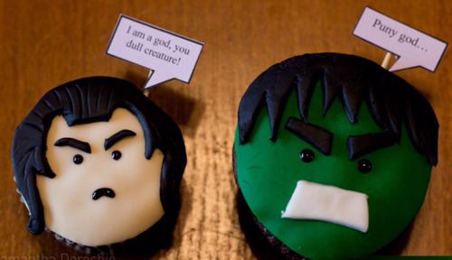 Loki & Hulk Cupcakes