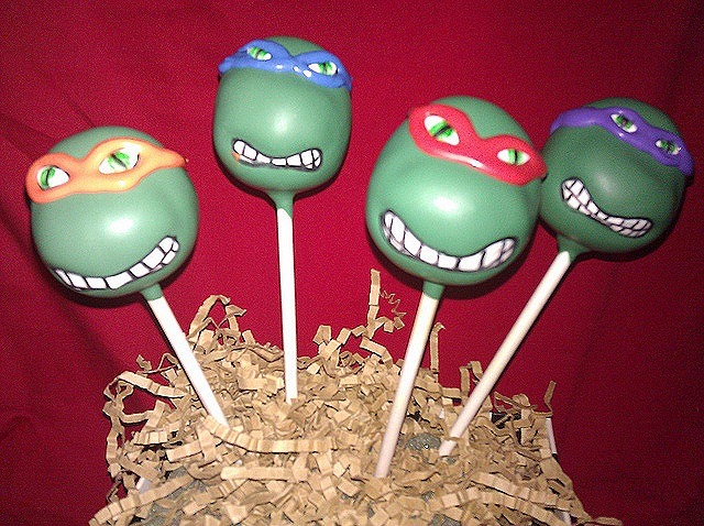 Teenage Mutant Ninja Turtles Cake Pops