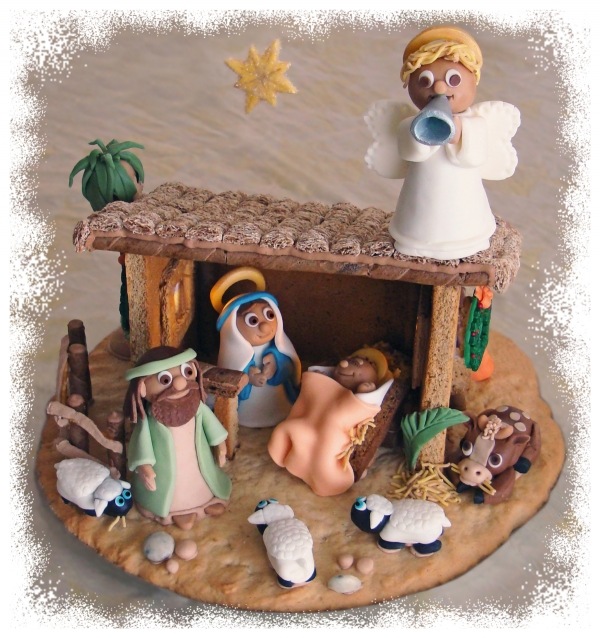 Nativity Scene Cake