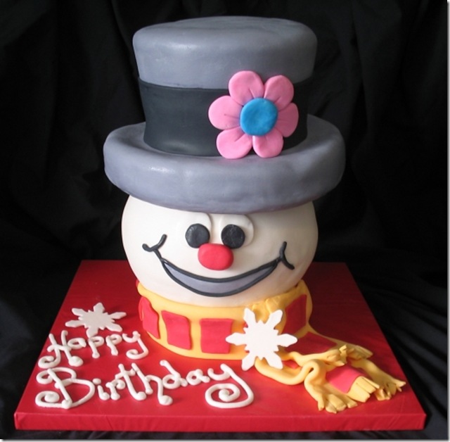 Frosty The Snowman Cake 