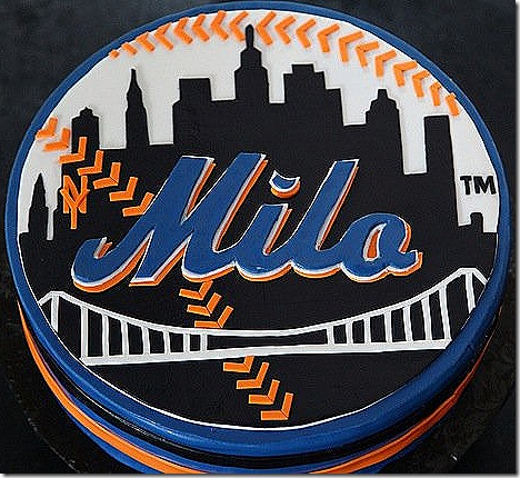 New York Mets Logo Cake