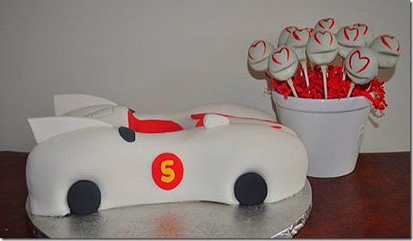 Speed Racer Cake and Cake Pops