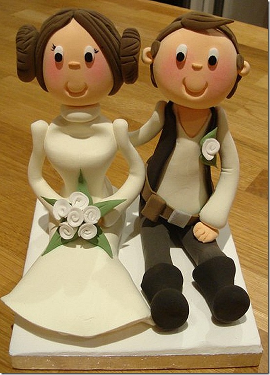 Han Solo and Princess Leia Wedding Cake Topper