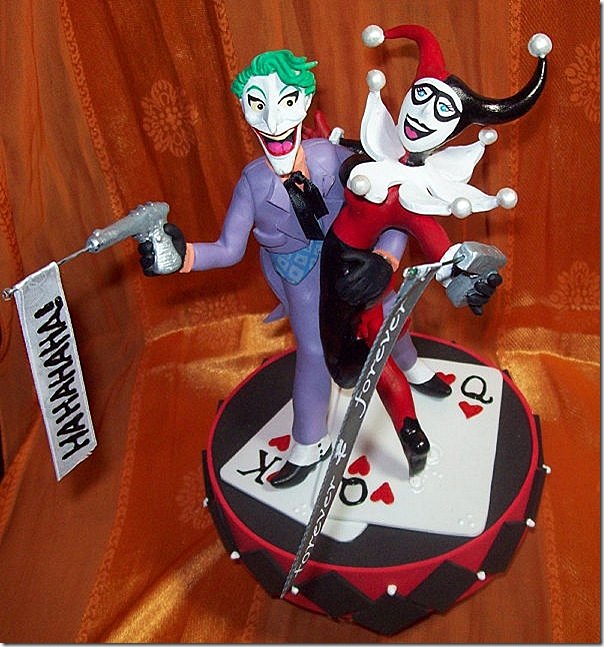 joker and harley quinn wedding cakes