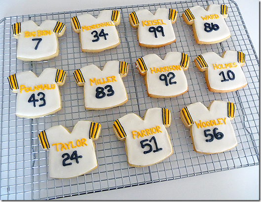 Pittsburgh Steelers Jersey Cookies