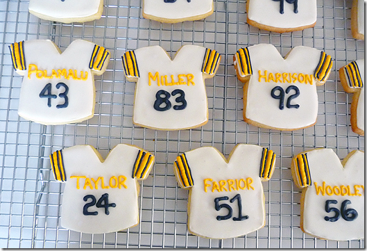 Pittsburgh Steelers Jersey Cookies