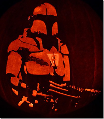 Mandalorian Warrior Pumpkin Carving