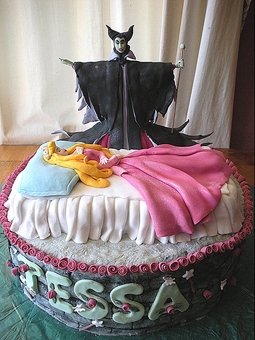 Maleficent and Sleeping Beauty Cake